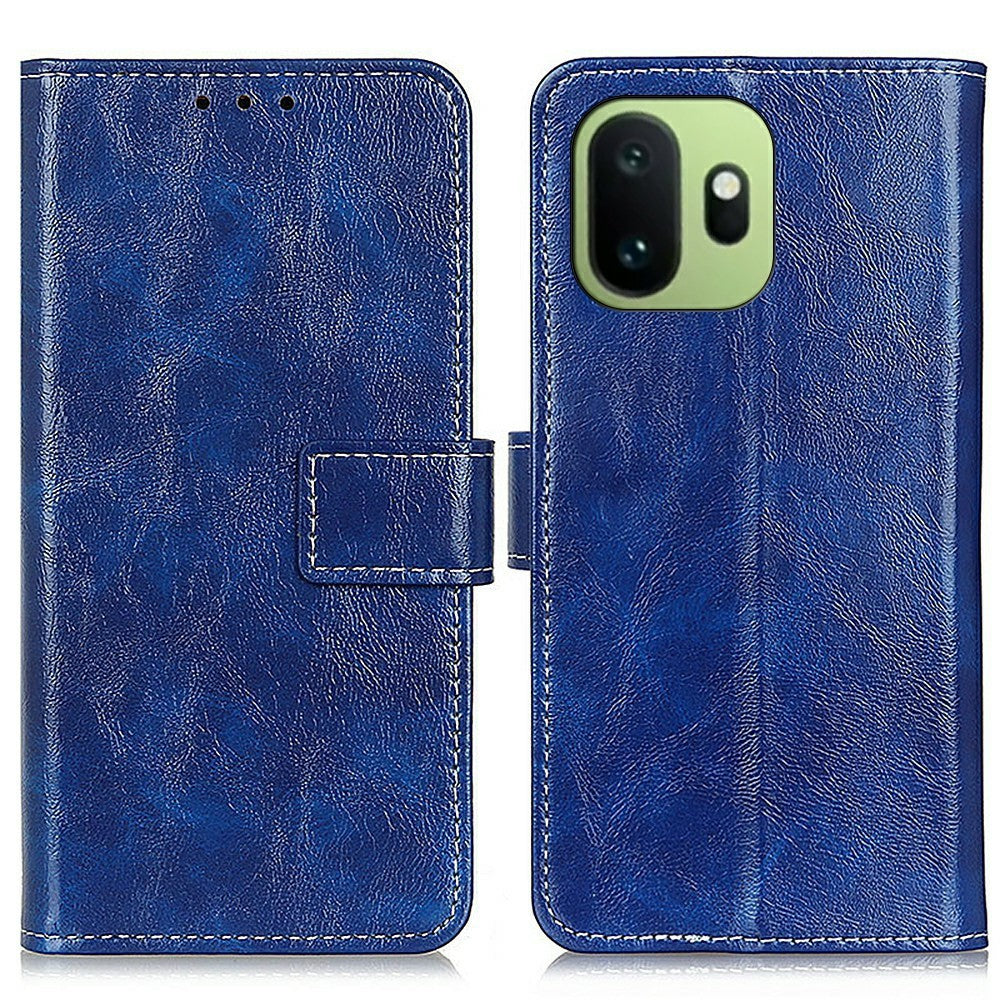 OnePlus 15T 5G Plånboksfodral Lädermobilfodral Crazy Horse Texture