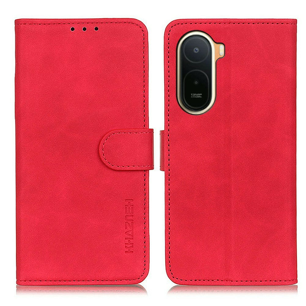 KHAZNEH Case For Xiaomi Poco C85x 5G / Redmi A7 Pro 4G (171.56mm) / Redmi A7 Pro 5G PU Leather Retro Texture Phone Cover