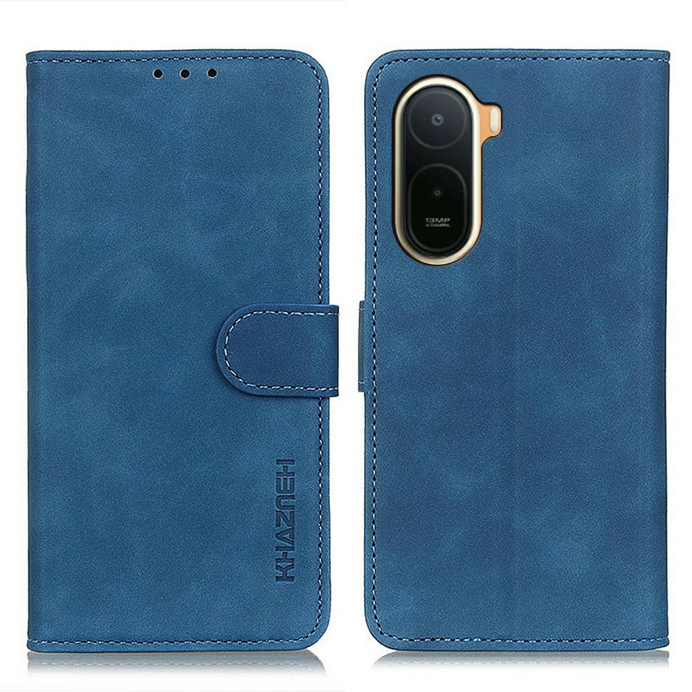 KHAZNEH Case For Xiaomi Poco C85x 5G / Redmi A7 Pro 4G (171.56mm) / Redmi A7 Pro 5G PU Leather Retro Texture Phone Cover