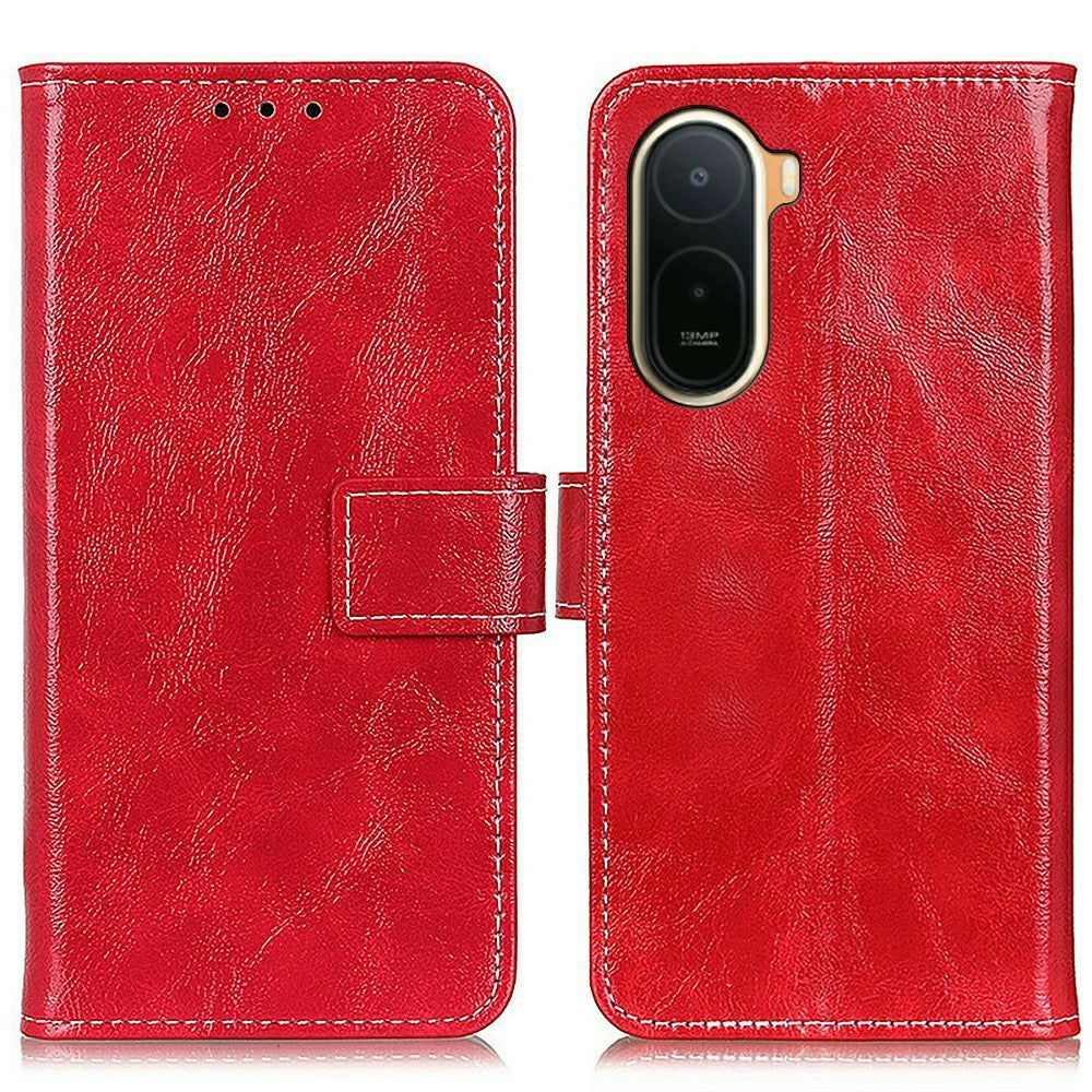 Case For Xiaomi Poco C85x 5G / Redmi A7 Pro 4G (171.56mm) / Redmi A7 Pro 5G Wallet Leather Phone Cover Crazy Horse Texture