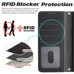 For Samsung Galaxy Z Fold7 5G Stand Case Litchi Texture Genuine Cow Leather Wallet Phone Cover RFID Blocking
