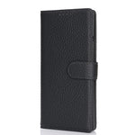 For Samsung Galaxy Z Fold7 5G Stand Case Litchi Texture Genuine Cow Leather Wallet Phone Cover RFID Blocking