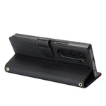 Til Samsung Galaxy Z Fold6 5G Stand-etui Litchi-tekstur Ægte koskind-pung-telefoncover RFID-blokerende