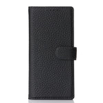 Til Samsung Galaxy Z Fold6 5G Stand-etui Litchi-tekstur Ægte koskind-pung-telefoncover RFID-blokerende