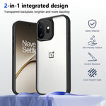 OnePlus 15T 5G-skal, matt hud, pekskärm, klar PC + TPU, stötsäkert bakstycke