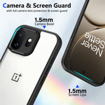 OnePlus 15T 5G-skal, matt hud, pekskärm, klar PC + TPU, stötsäkert bakstycke