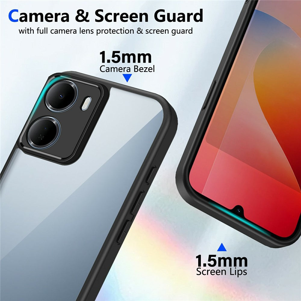 For Xiaomi Redmi 15a 5G Case Matte Skin Touch Clear PC + TPU Shockproof Phone Back Cover
