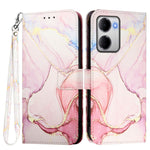 For Xiaomi Redmi 15a 5G Case with Strap Marble Pattern Leather Phone Cover Card Holder