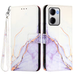 For Xiaomi Redmi 15a 5G Case with Strap Marble Pattern Leather Phone Cover Card Holder