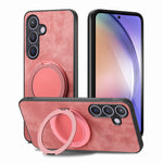 For Samsung Galaxy A27 5G Phone Case with Rotating Kickstand Stress Relief Retro Leather Back Cover