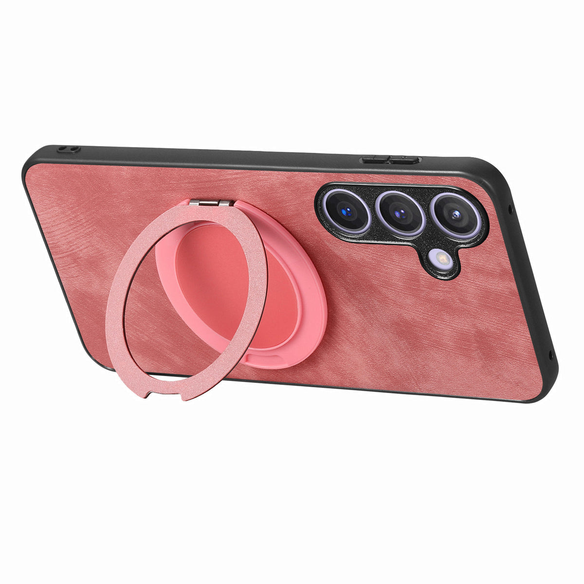 For Samsung Galaxy A27 5G Phone Case with Rotating Kickstand Stress Relief Retro Leather Back Cover