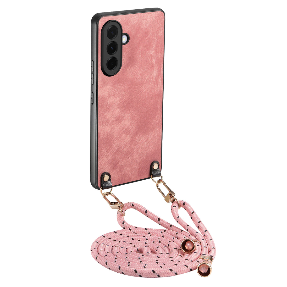For Samsung Galaxy A27 5G Retro Leather Phone Back Cover with Adjustable Strap
