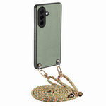 For Samsung Galaxy A27 5G Case Carbon Fiber Texture Hybrid Phone Back Cover with Adjustable Strap