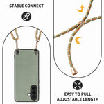 For Samsung Galaxy A27 5G Case Carbon Fiber Texture Hybrid Phone Back Cover with Adjustable Strap