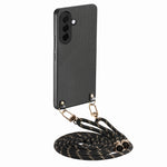 For Samsung Galaxy A27 5G Case Carbon Fiber Texture Hybrid Phone Back Cover with Adjustable Strap