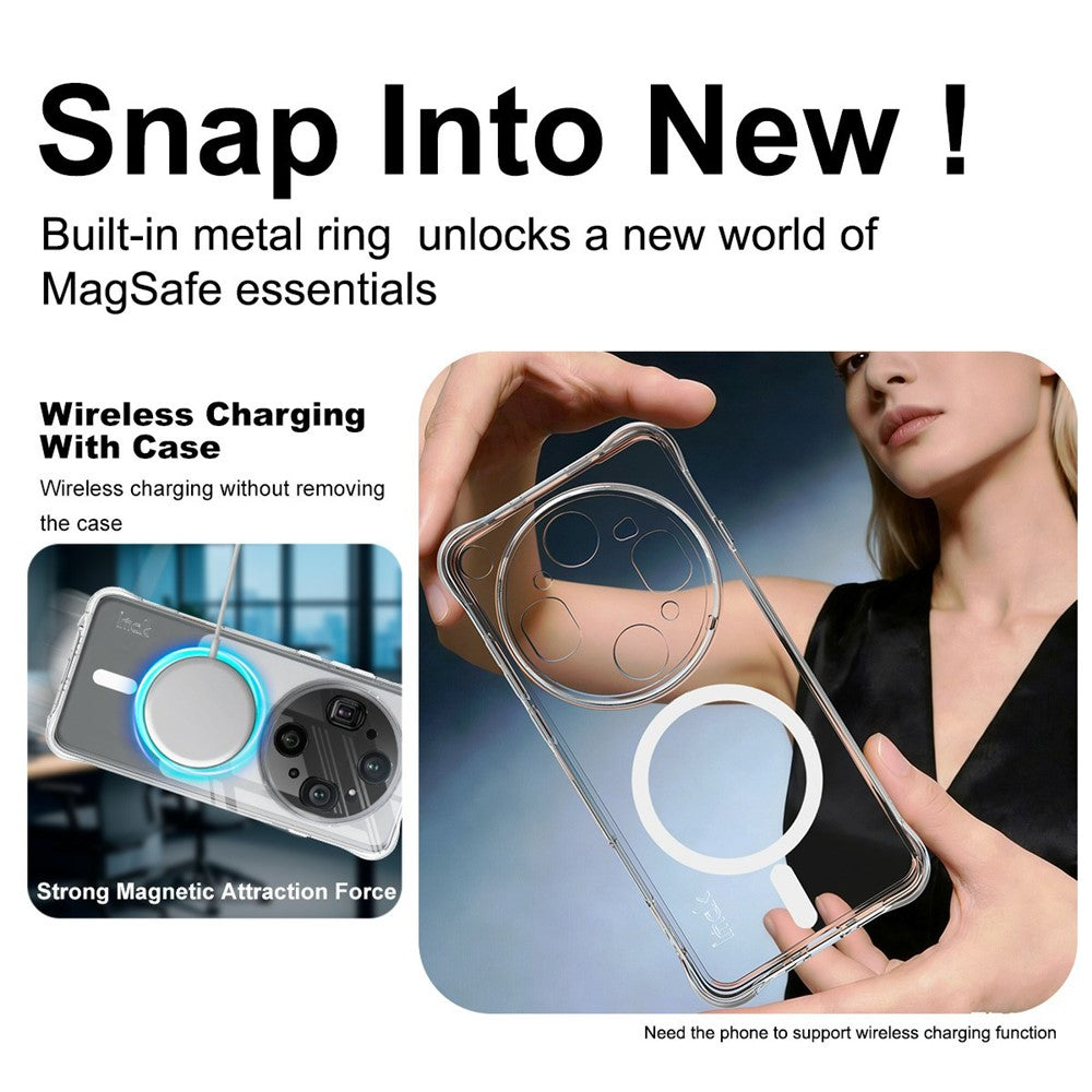 IMAK til Oppo Find X9 Ultra 5G, magnetisk etui med airbag-stødbeskyttelse, TPU-mobilcover