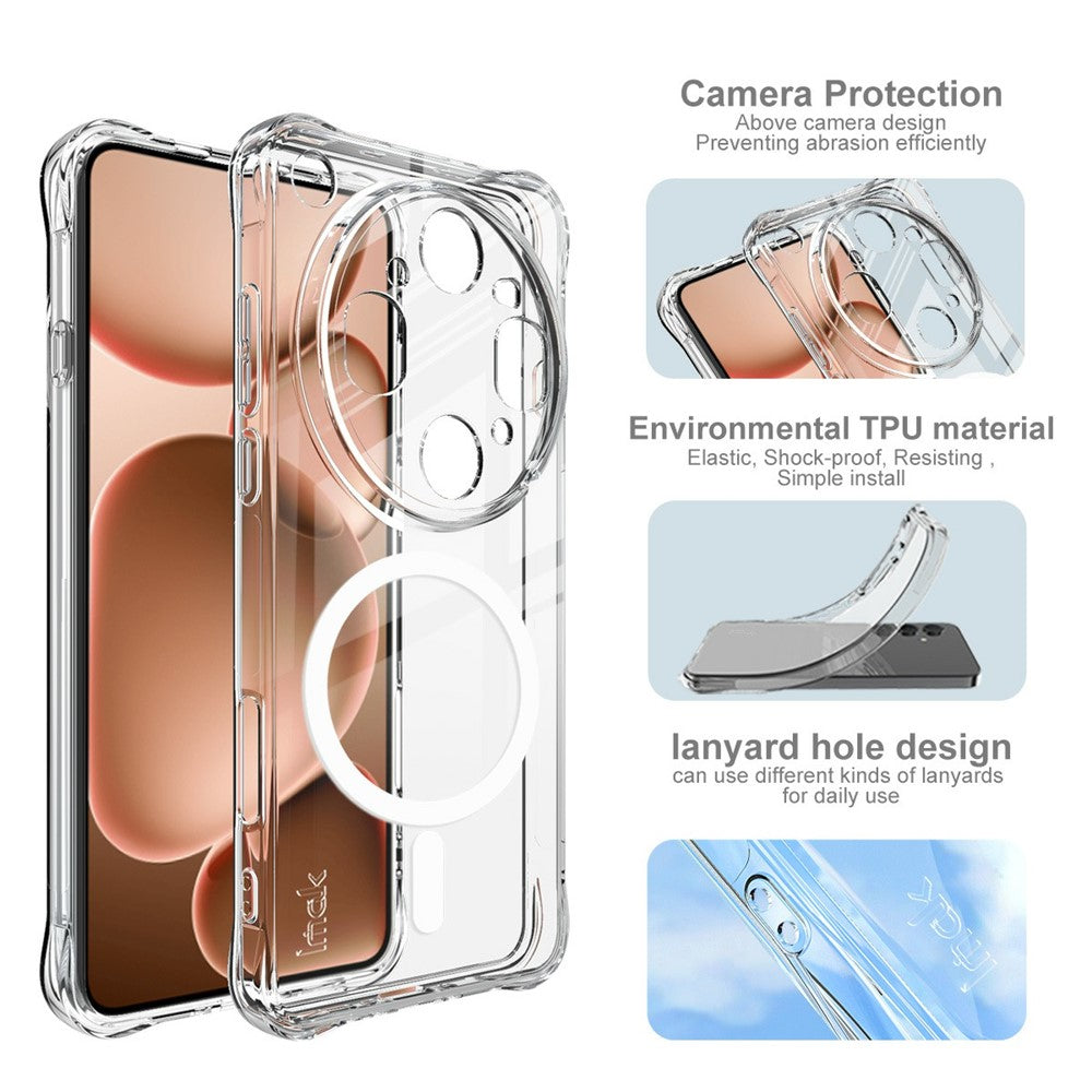 IMAK til Oppo Find X9 Ultra 5G, magnetisk etui med airbag-stødbeskyttelse, TPU-mobilcover