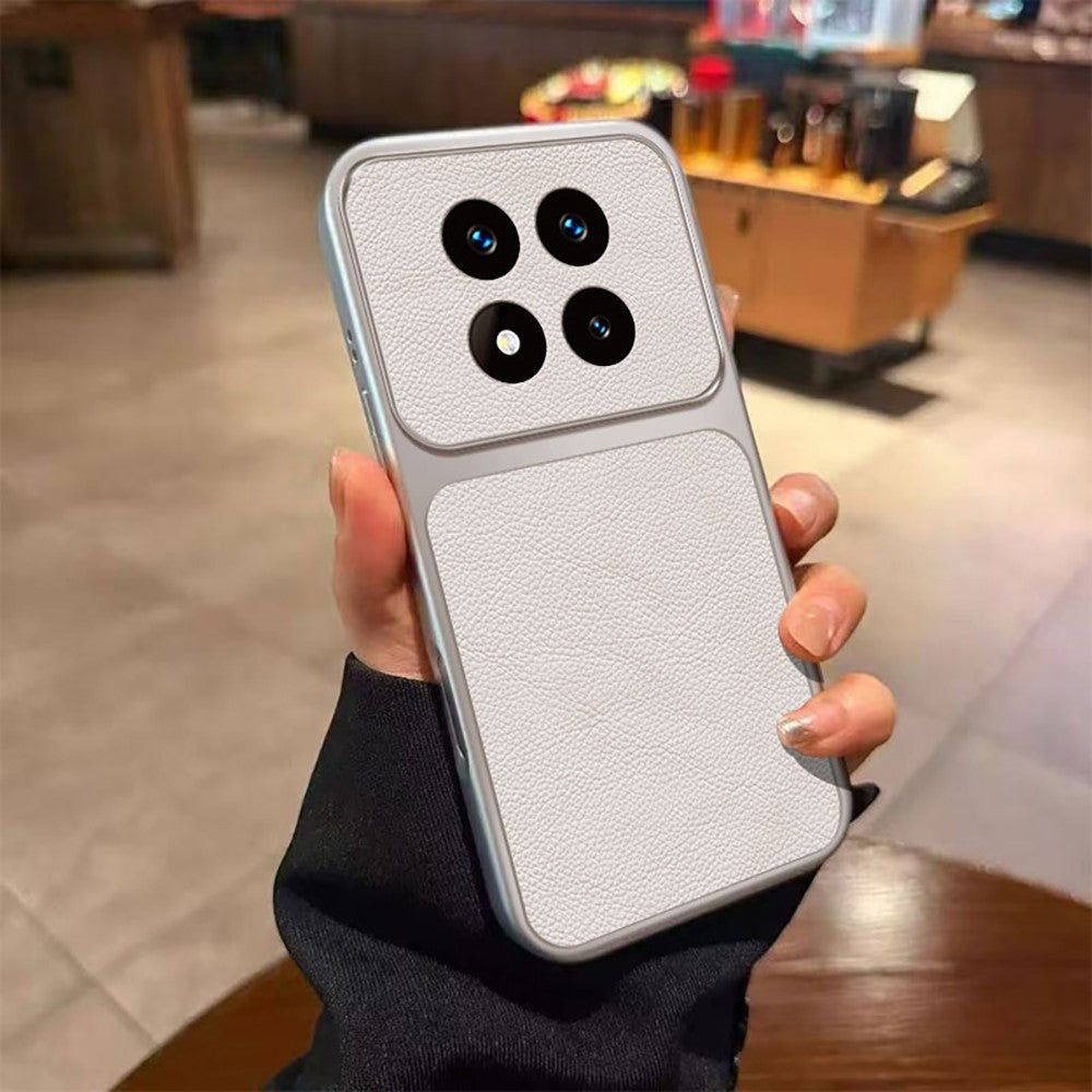 Case For Xiaomi Redmi Note 14 Pro 5G  /  Poco X7 5G PU Leather Texture Shockproof TPU Protective Phone Cover