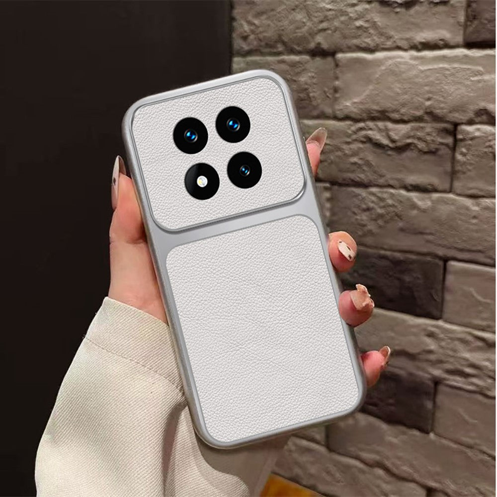 Case For Xiaomi Redmi Note 14 Pro 5G  /  Poco X7 5G PU Leather Texture Shockproof TPU Protective Phone Cover