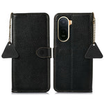 RFID Blocking Case for Xiaomi Poco C85x 5G / Redmi A7 Pro 4G (171.56mm) / Redmi A7 Pro 5G Genuine Cow Leather Phone Cover Litchi Texture