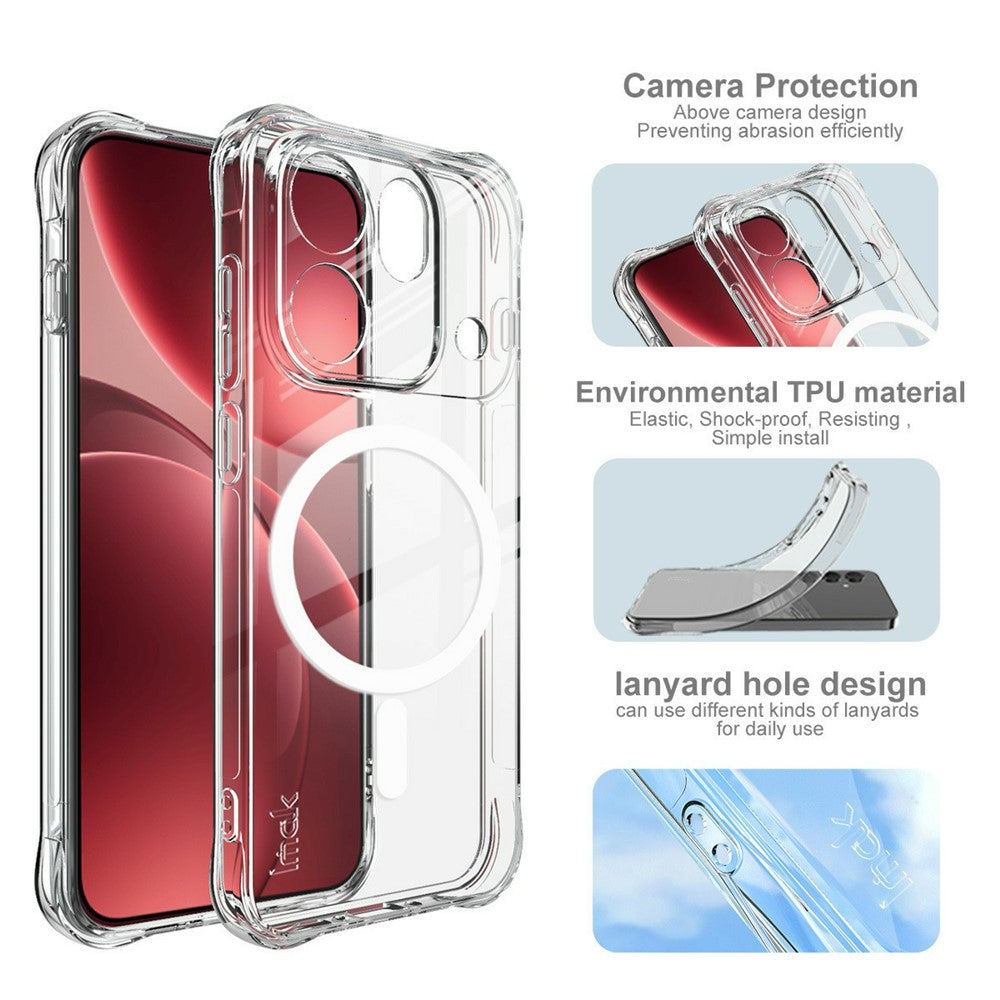 IMAK för Oppo Find X9s Pro 5G Magnetiskt Skal Airbag Stötsäkert Skydd TPU mobilskal