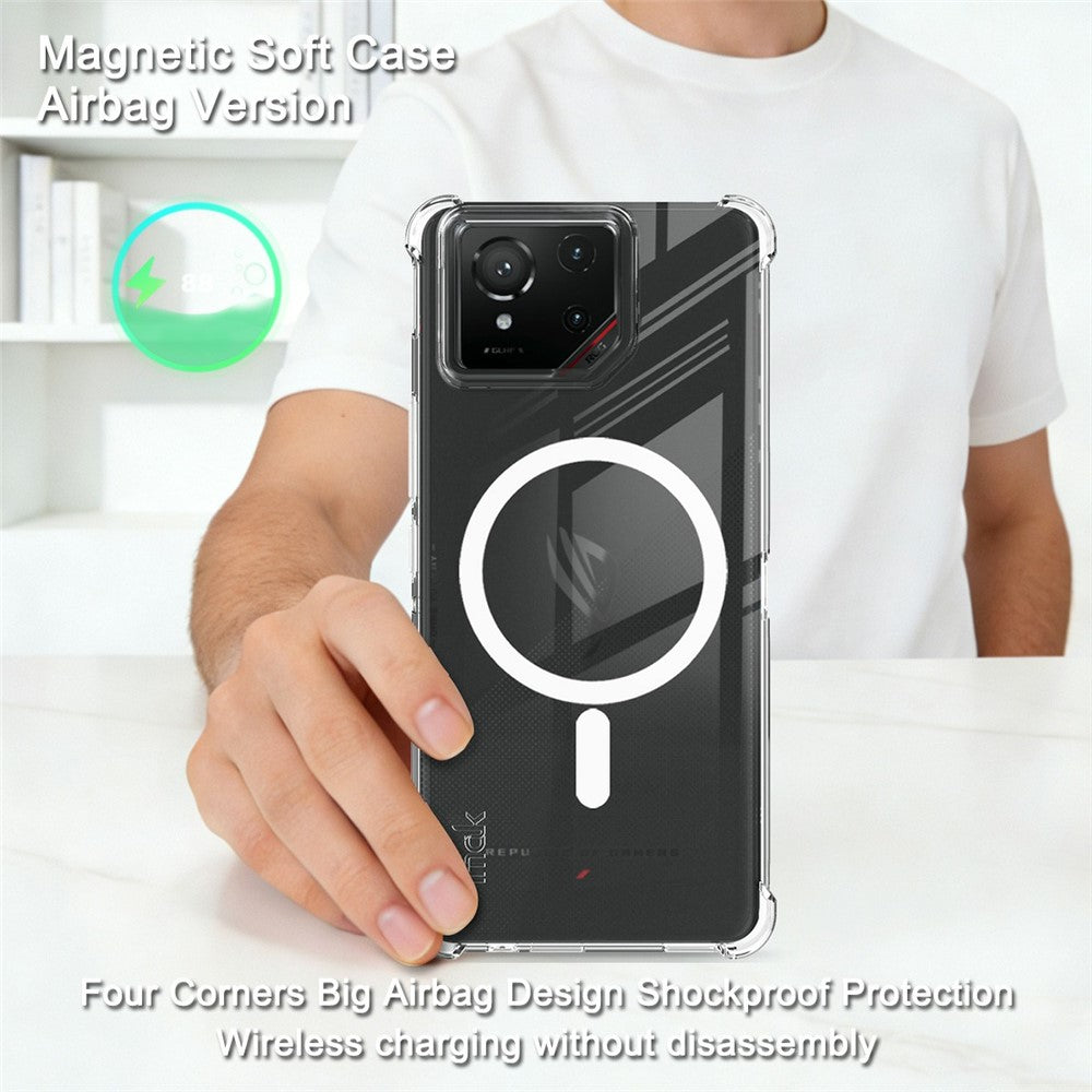 IMAK Magnetic Case for Asus ROG Phone 9 5G / Phone 9 Pro 5G / Phone 9 FE 5G Airbag Shockproof Protection TPU Phone Cover