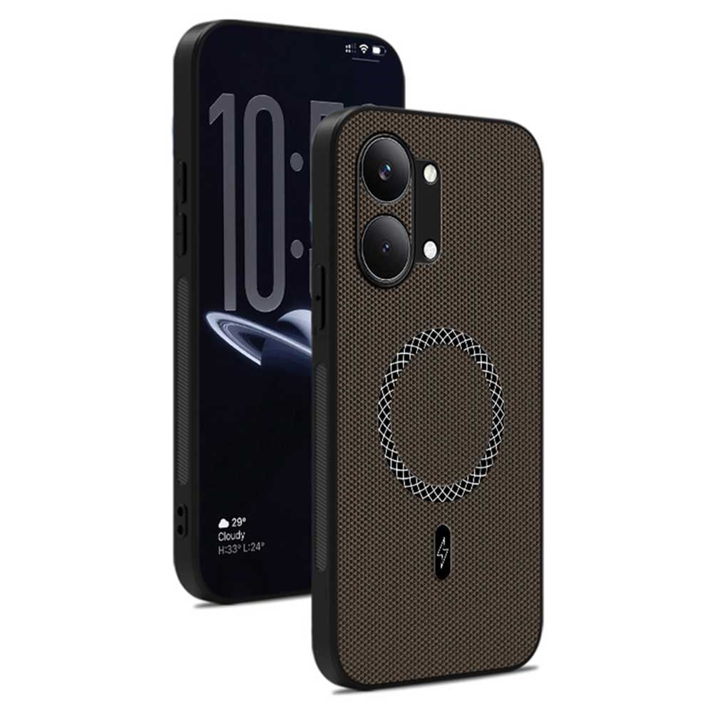 Case For Xiaomi Poco X8 Pro Max 5G  /  Redmi Turbo 5 Max 5G Triangle Texture PU Leather Shockproof Ultra Thin Cover