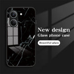 Phone Case For Xiaomi Poco X8 Pro 5G  /  Redmi Turbo 5 5G Marble Pattern Tempered Glass + PC + TPU Protective Phone Cover