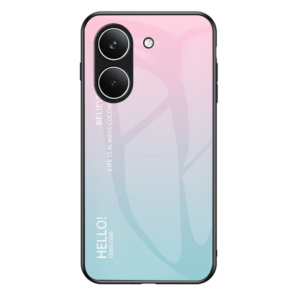 Etui til Xiaomi Poco X8 Pro 5G / Redmi Turbo 5 5G med ridsefast hærdet glas + PC + TPU-mobilcover