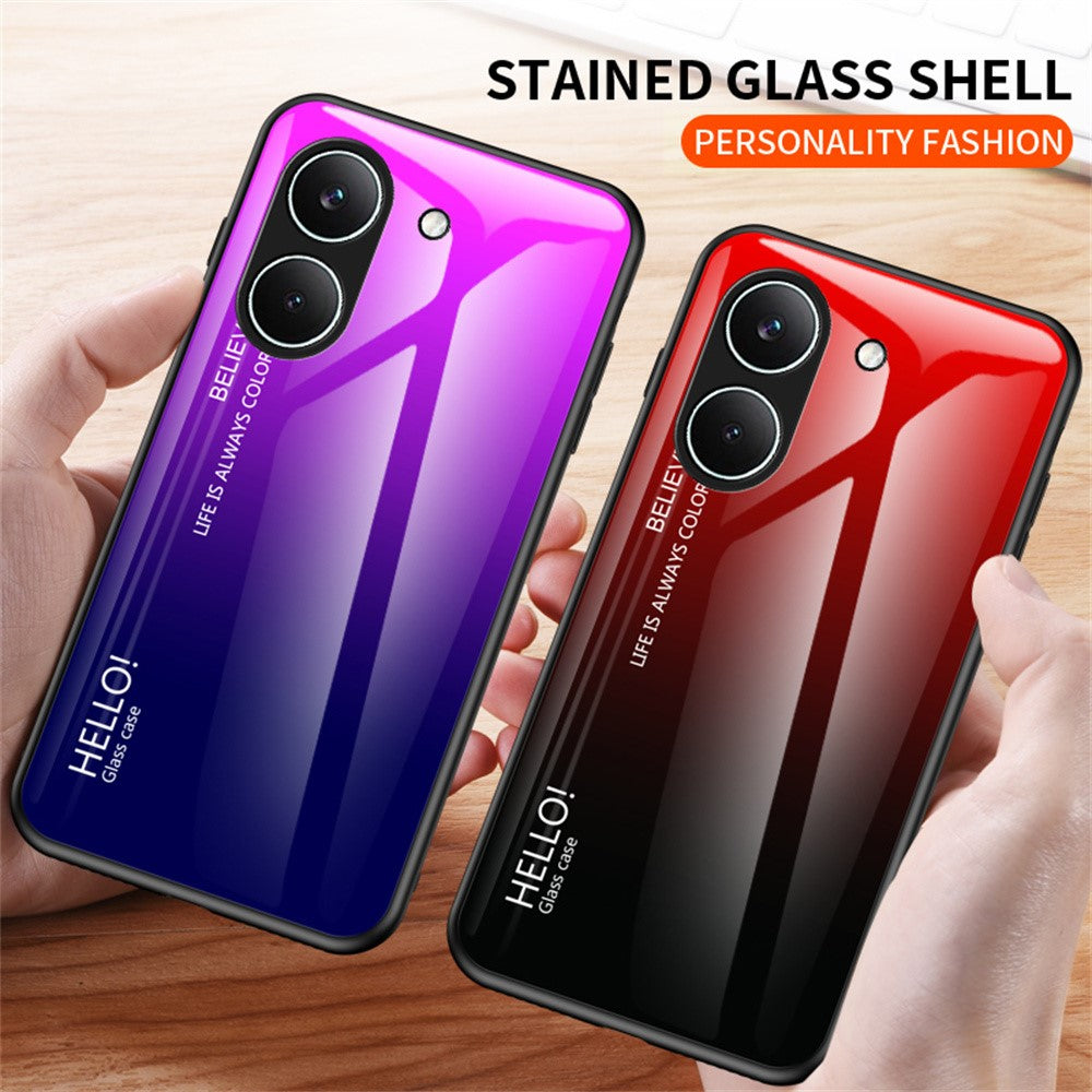 Etui til Xiaomi Poco X8 Pro 5G / Redmi Turbo 5 5G med ridsefast hærdet glas + PC + TPU-mobilcover