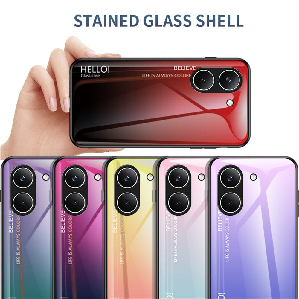 Etui til Xiaomi Poco X8 Pro 5G / Redmi Turbo 5 5G med ridsefast hærdet glas + PC + TPU-mobilcover