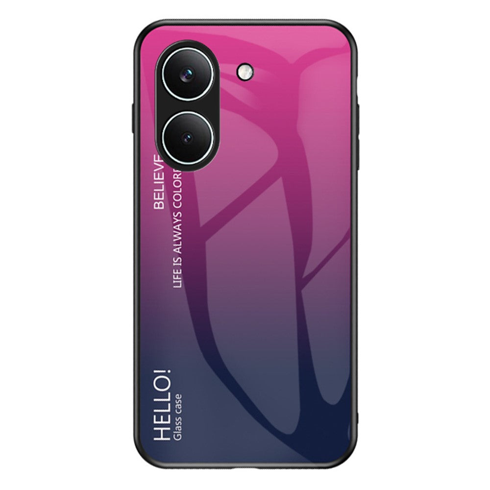 Etui til Xiaomi Poco X8 Pro 5G / Redmi Turbo 5 5G med ridsefast hærdet glas + PC + TPU-mobilcover