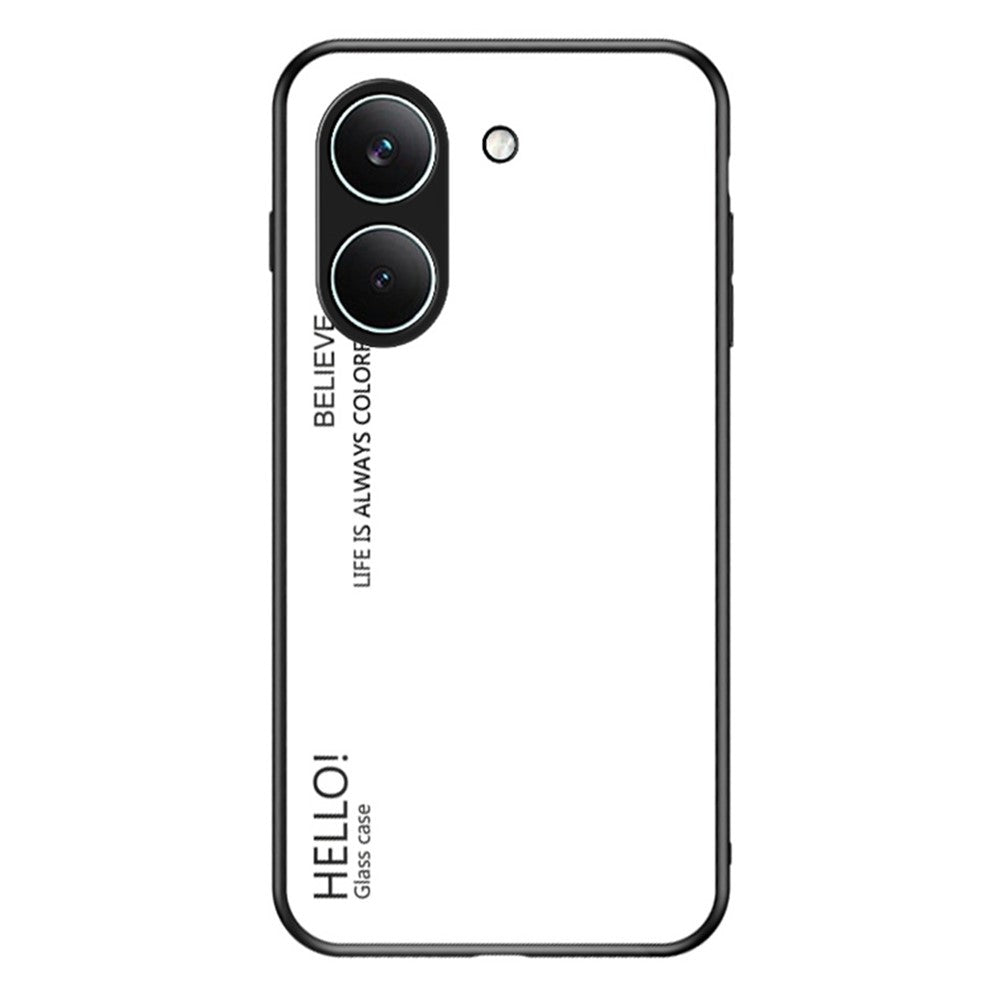 Etui til Xiaomi Poco X8 Pro 5G / Redmi Turbo 5 5G med ridsefast hærdet glas + PC + TPU-mobilcover