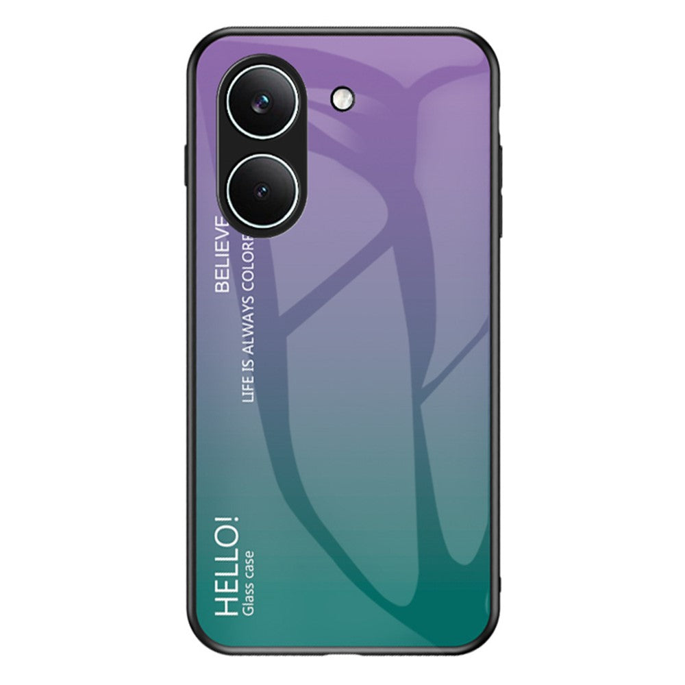 Etui til Xiaomi Poco X8 Pro 5G / Redmi Turbo 5 5G med ridsefast hærdet glas + PC + TPU-mobilcover
