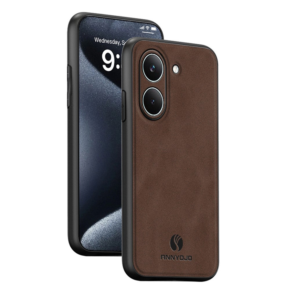 ANNYOJO mobilskal till Xiaomi Poco X8 Pro 5G / Redmi Turbo 5 5G PU-läder + PC + TPU Fallskyddande baksida i mobil