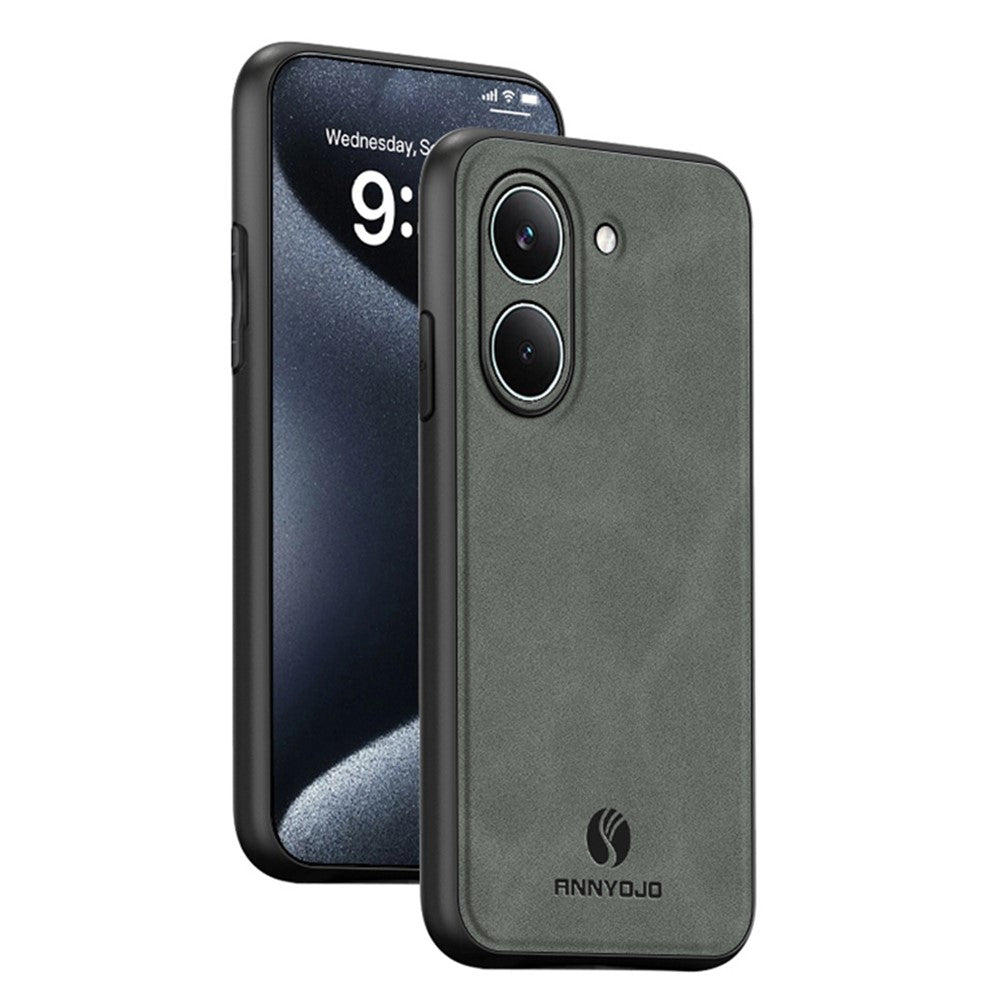 ANNYOJO mobilskal till Xiaomi Poco X8 Pro 5G / Redmi Turbo 5 5G PU-läder + PC + TPU Fallskyddande baksida i mobil