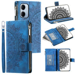 For Xiaomi Redmi 15a 5G Wallet Case Mandala Flower Pattern PU Leather Phone Cover with Wrist Strap