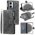For Xiaomi Redmi 15a 5G Wallet Case Mandala Flower Pattern PU Leather Phone Cover with Wrist Strap