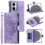 For Xiaomi Redmi 15a 5G Wallet Case Mandala Flower Pattern PU Leather Phone Cover with Wrist Strap