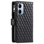 For Xiaomi Redmi 15a 5G Phone Case Zipper Pocket Glitter Leather Phone Cover with Wrist Strap