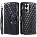 For Xiaomi Redmi 15a 5G Phone Case Zipper Pocket Glitter Leather Phone Cover with Wrist Strap