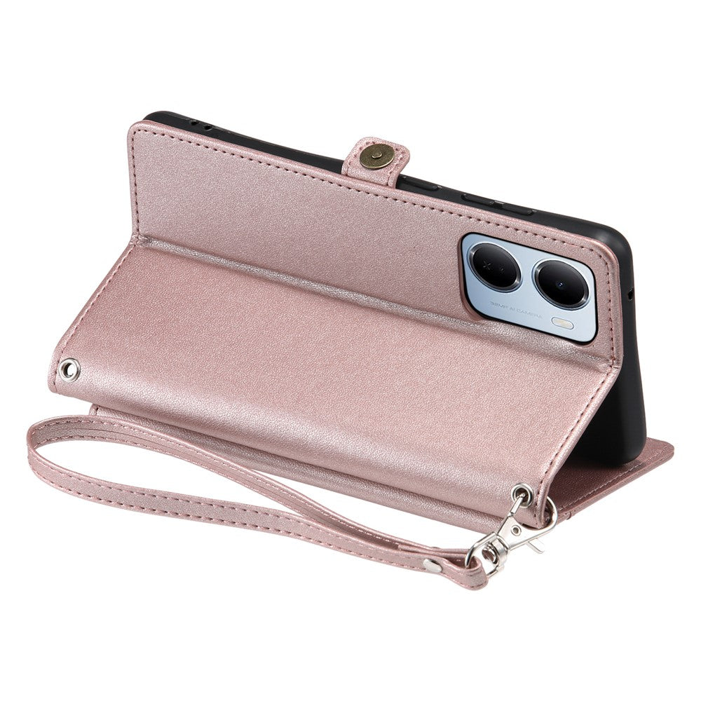 For Xiaomi Redmi 15a 5G Leather Case with Wrist Strap Wallet Stand Phone Cover