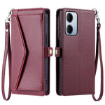 For Xiaomi Redmi 15a 5G Leather Case with Wrist Strap Wallet Stand Phone Cover