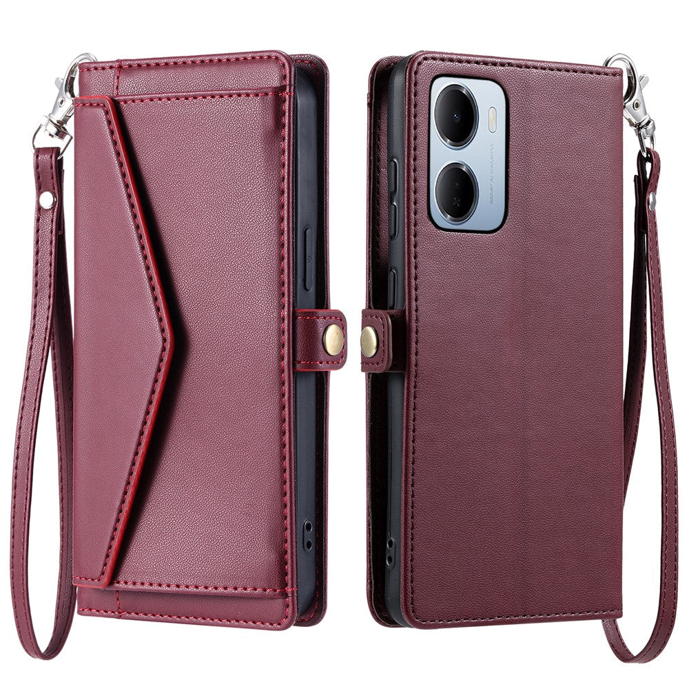 For Xiaomi Redmi 15a 5G Leather Case with Wrist Strap Wallet Stand Phone Cover