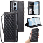 For Xiaomi Redmi 15a 5G Leather Case Rhombus Texture Wallet Stand Phone Cover with Wrist Strap