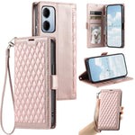 For Xiaomi Redmi 15a 5G Leather Case Rhombus Texture Wallet Stand Phone Cover with Wrist Strap