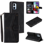 For Xiaomi Redmi 15a 5G Leather Case Splicing Stitching Wallet Phone Cover with Wrist Strap