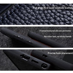 MELKCO For Samsung Galaxy S25+ Case Genuine Cow Leather Coated PC Phone Cover