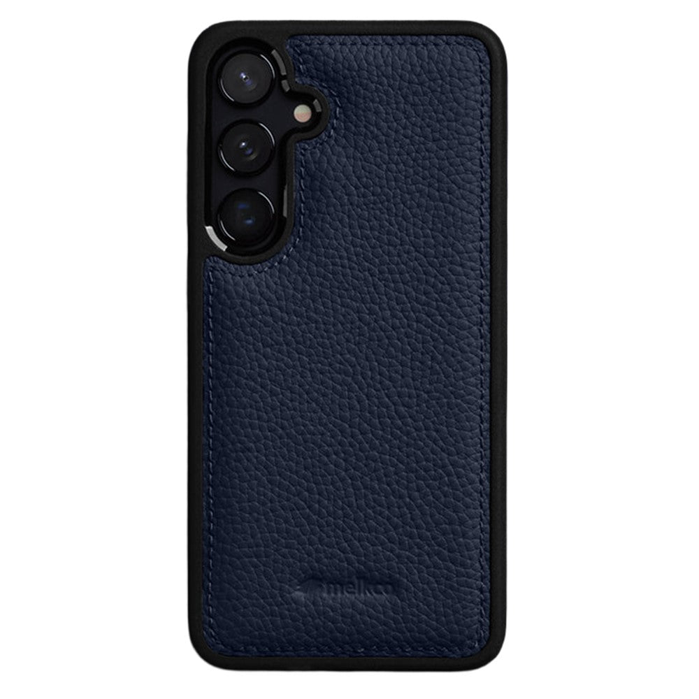 MELKCO For Samsung Galaxy S25+ Case Genuine Cow Leather Coated PC Phone Cover