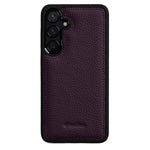 MELKCO For Samsung Galaxy S25+ Case Genuine Cow Leather Coated PC Phone Cover